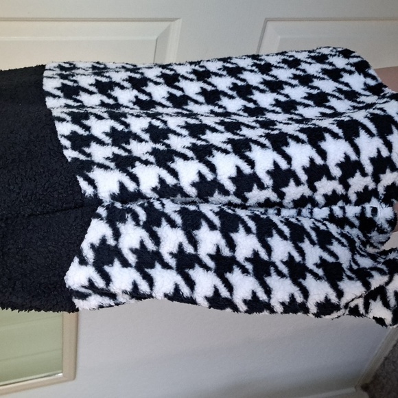 Como Blue Women's Houndstooth Half Zip Faux Jacket Size Medium NWT - Picture 6 of 13